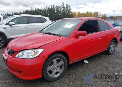 2005 Honda Civic Ex из США, поврежденный, VIN 1HGEM22925L004057